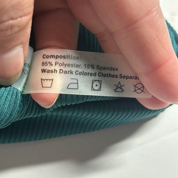 Zaful Women's Strapless Bandeau High Waist Two Piece Swimsuit Green 2XL NWOT - Picture 10 of 11